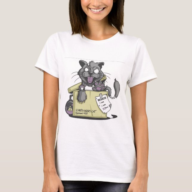 Camiseta O gato de Schrodinger - novo (Frente)