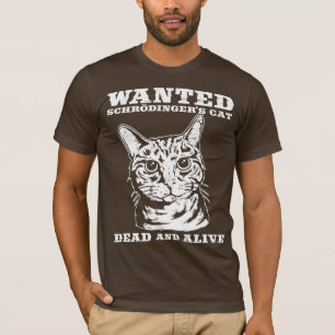 Camiseta O gato de Schrodinger quis inoperante ou vivo