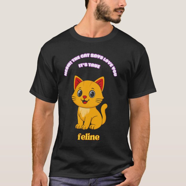 Camiseta O Gato Diz Eu Te Amo É Verdade (Frente)