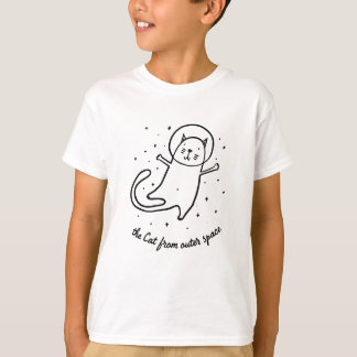 Camiseta O Gato Do Espaço Sideral Astronauta Engraçado Kitt