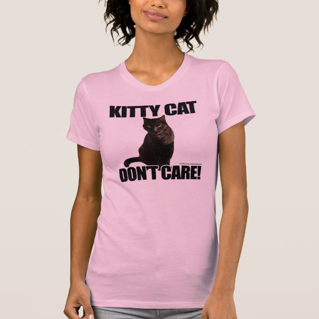 Camiseta O gato do gatinho não se importa (Frente)