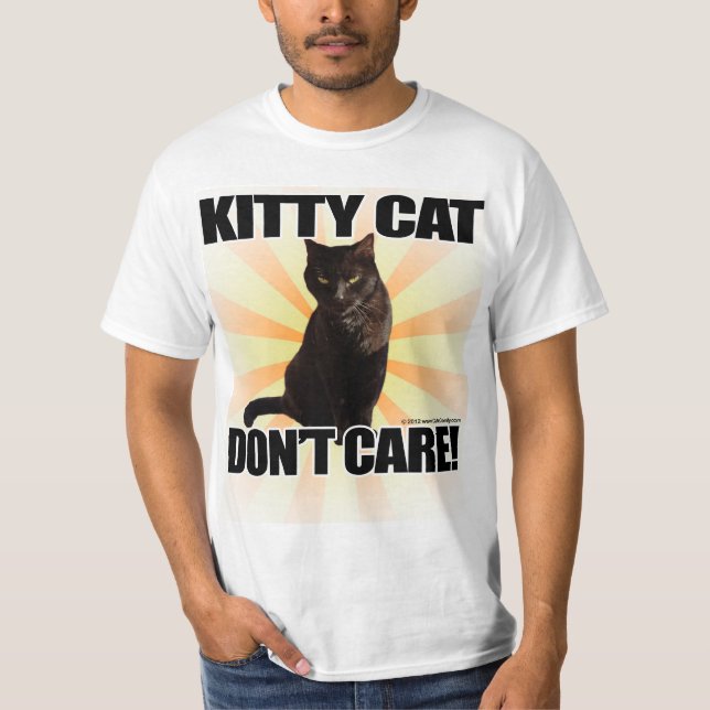 Camiseta O gato do gatinho não se importa o animal (Frente)