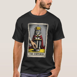 Camiseta O Gato do Imperador Cartão Tarot Gato Engraçado