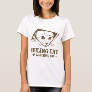 Camiseta O gato do teto está olhando-o