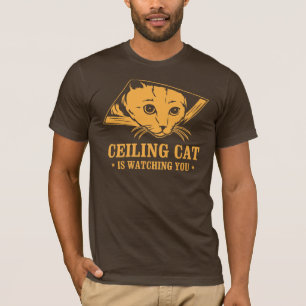 Camiseta O gato do teto está olhando-o