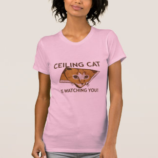 Camiseta O gato do teto está olhando-o! - Personalizado