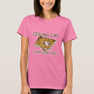 Camiseta O Gato do Teto está te vigiando!