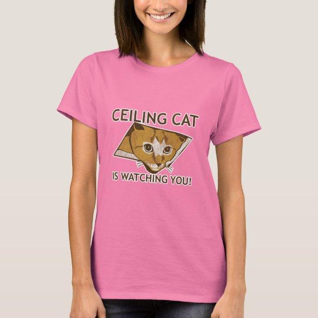 Camiseta O Gato do Teto está te vigiando! (Frente)
