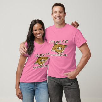 Camiseta O Gato do Teto está te vigiando! -Personalizável