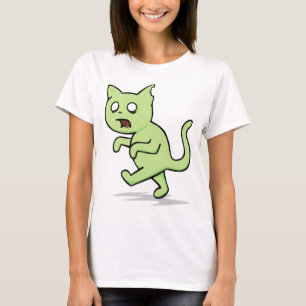 Camiseta O gato do zombi aumenta outra vez