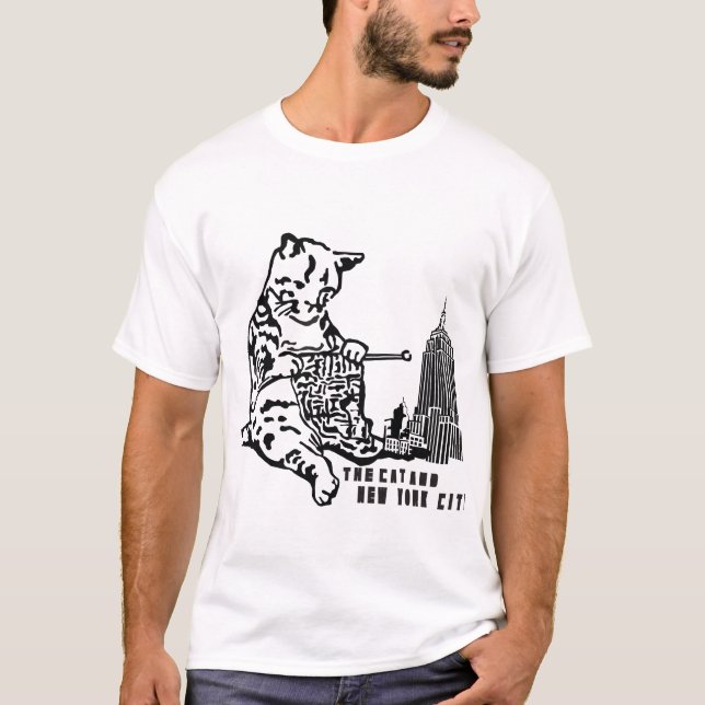 Camiseta O Gato e a Cidade de Nova York (Frente)