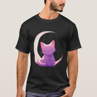 Camiseta O Gato e a Lua (roxo)