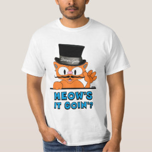 Camiseta O GATO ESTÁ BEM? Señor Gato Bigode Desenho Gato