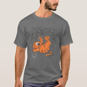 Camiseta O Gato Está Jogando Cartoon De Comédia De Solitári