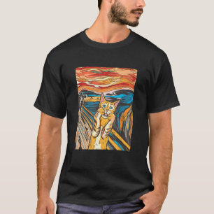 Camiseta O Gato Gritar Parody Funny Cat Parody Art Paintin