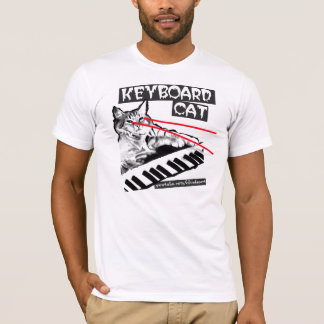 Camiseta O gato Lazer do teclado Eyes a camisa!