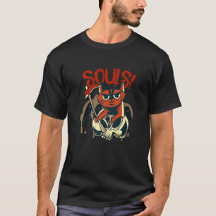 Camiseta O Gato Levará Sua Alma Ceifador Sinistro Disfarçad