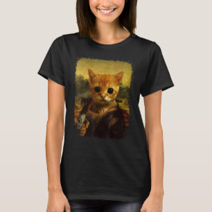 Camiseta o gato Meme histórico engraçado Gato fofo com arma