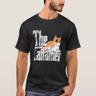 Camiseta O Gato Padrinho Gato Pai Mafia Bigodes Macho
