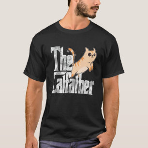 Camiseta O Gato Padrinho Gato Pai Mafia Bigodes Masculino