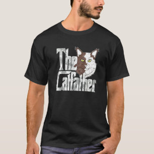 Camiseta O Gato Pai Gato Chefe Máfia Bigodes Masculino Papa