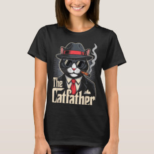 Camiseta O Gato Pai Smoking Gato Pai Feliz Dia dos Pais Pre