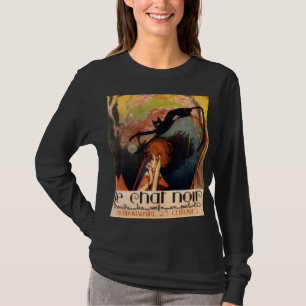 Camiseta O gato preto 1922 pôster de peça henri desbarbieux