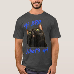 Camiseta O Gato Preto Está A Alongar-Se, Mas O Que Se Passa