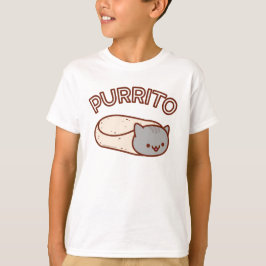Camiseta O Gato PURRITO Burrito T-SHIRT do miúdo