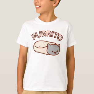 Camiseta O Gato PURRITO Burrito T-SHIRT do miúdo