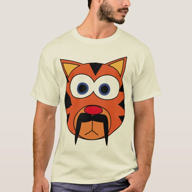 Camiseta O gato Stache (Frente)