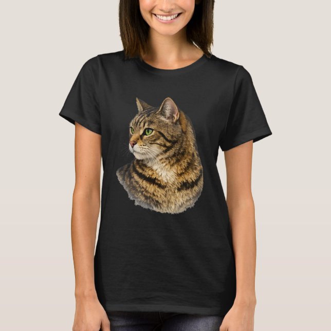 Camiseta O Gato Tabby Vigilante (Frente)