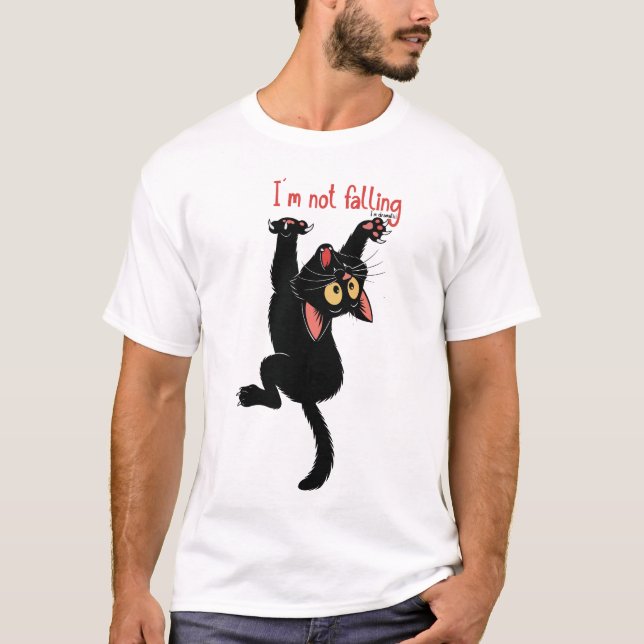 Camiseta O gato travesso, sentindo amor com gato (Frente)