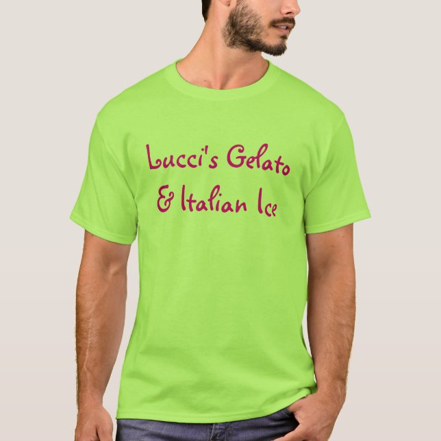 Camiseta O Gelato & o gelo italiano de Lucci (Frente)