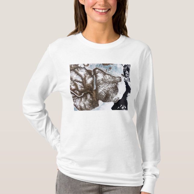 Camiseta O gelo do mar encosta no leste de Greenlan (Frente)