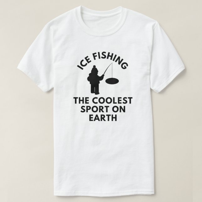 Camiseta O gelo que pesca o esporte mais frio do planeta (Frente do Design)
