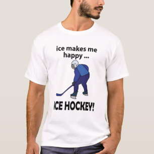 Camiseta O Gelo Torna-Me Feliz Hóquei No Gelo