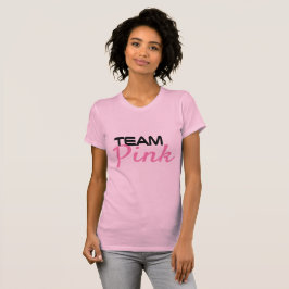 Camiseta O género cor-de-rosa da equipe revela o t-shirt