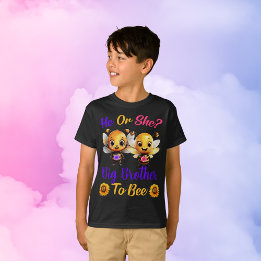 Camiseta O gênero revela que ela é grande irmão para ser ne