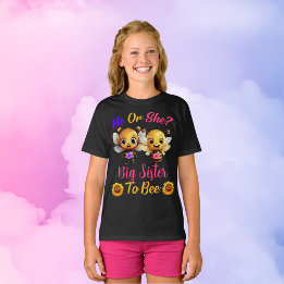 Camiseta O gênero revela que ela é uma grande irmã para ser