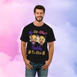 Camiseta O gênero revela que ele ou ela Pai ser negro