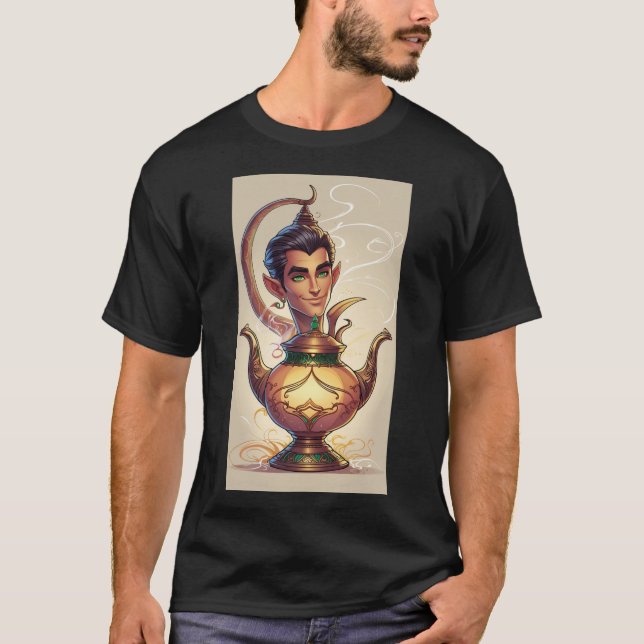 Camiseta O gênio místico da lâmpada (Frente)