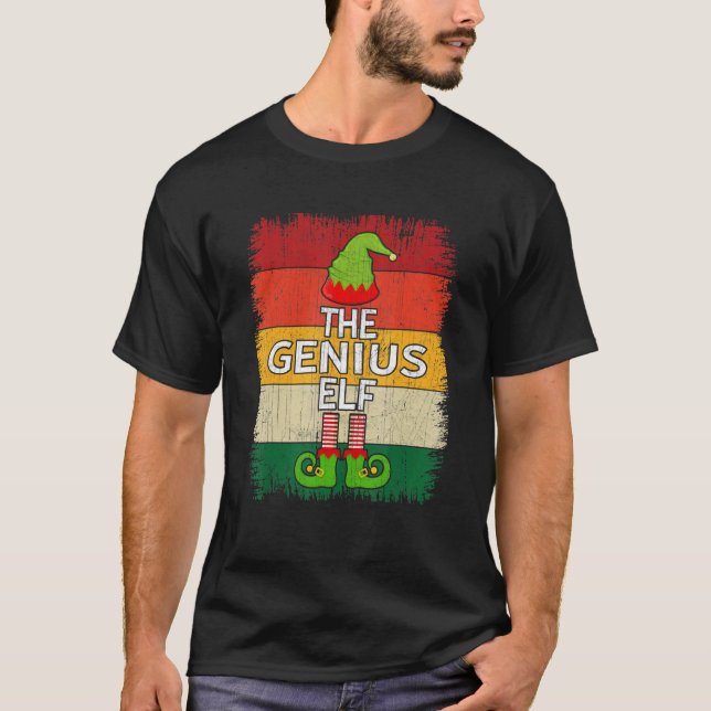 Camiseta O Genius Elf Matching Group Christmas Party Paja (Frente)