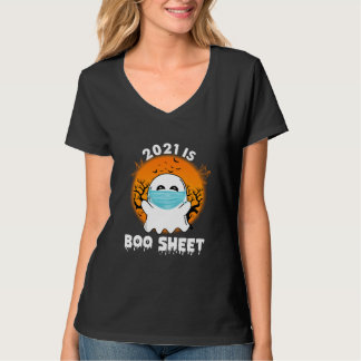 Camiseta O Ghost 2021 é Folha de Boo - Dia de as Bruxas eng