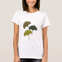 Camiseta O Ginkgo Deixa Cores de Fundo Personalizáveis