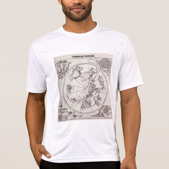 Camiseta O Globo Celestial de Albrecht Durer 1515 (Frente)
