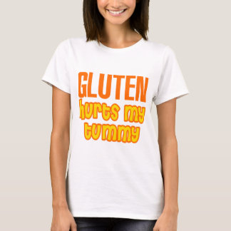 Camiseta O glúten fere minha barriga