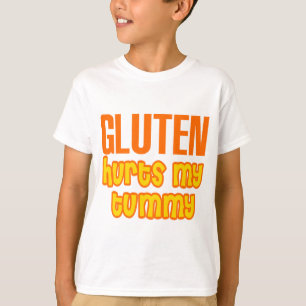 Camiseta O glúten fere minha barriga
