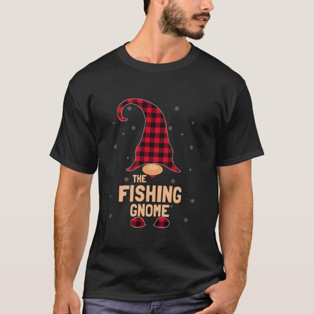Camiseta O Gnome de Natal de Pesca Pijama  (Frente)