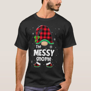Camiseta O Gnome Desarrumado Buffalo Plaid Natal Correspond